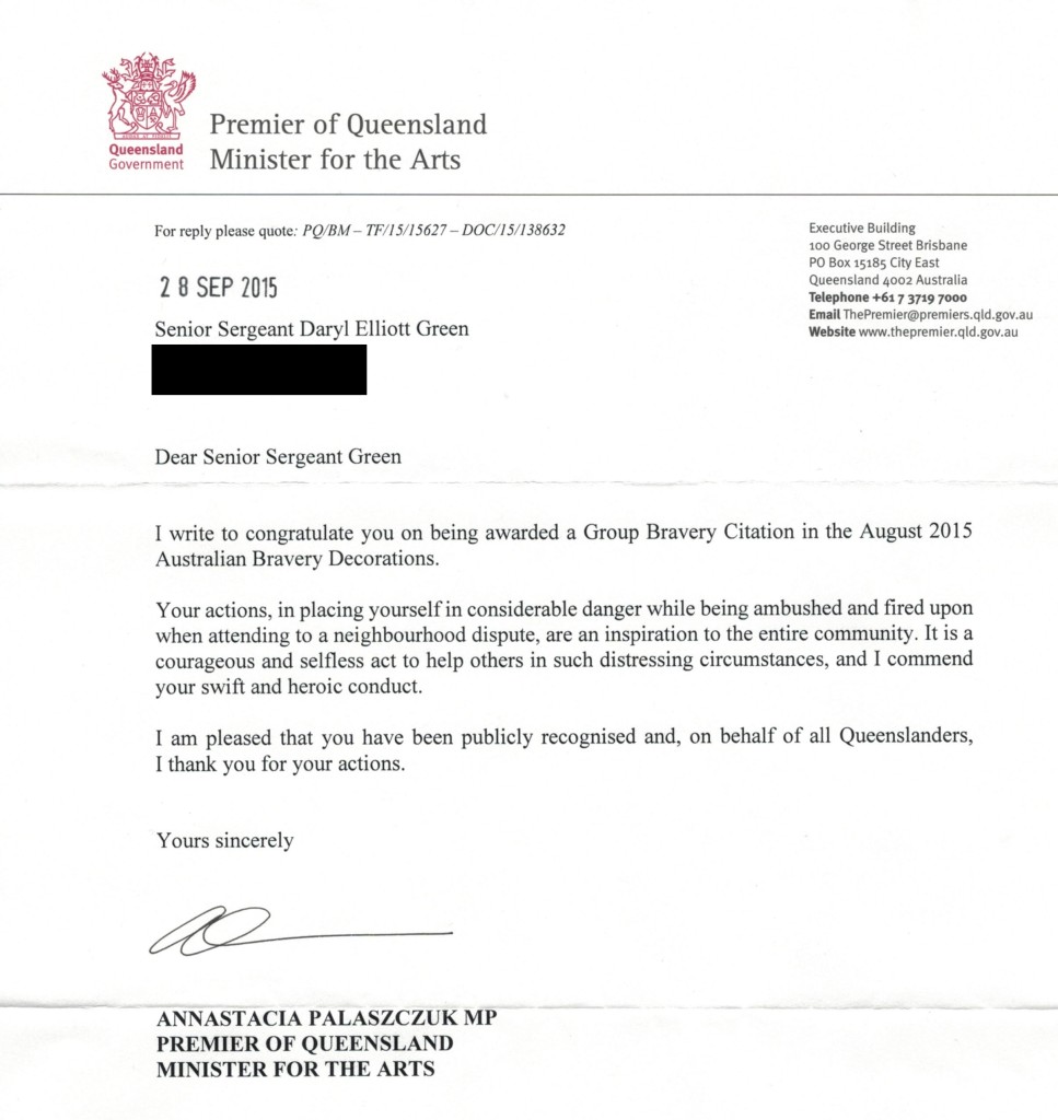 E-Mail 'Congratulations from the Premier of Queensland' To A Friend