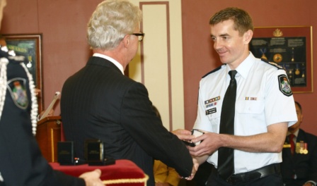 Cropped Image Receiving Group Bravery Citation
