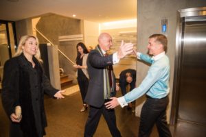 Daryl meeting his speaking coach and friend Michael Alafaci